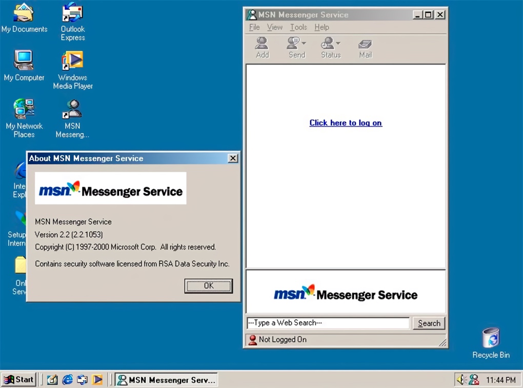 MSN Messenger Client on Windows 98 (2000)